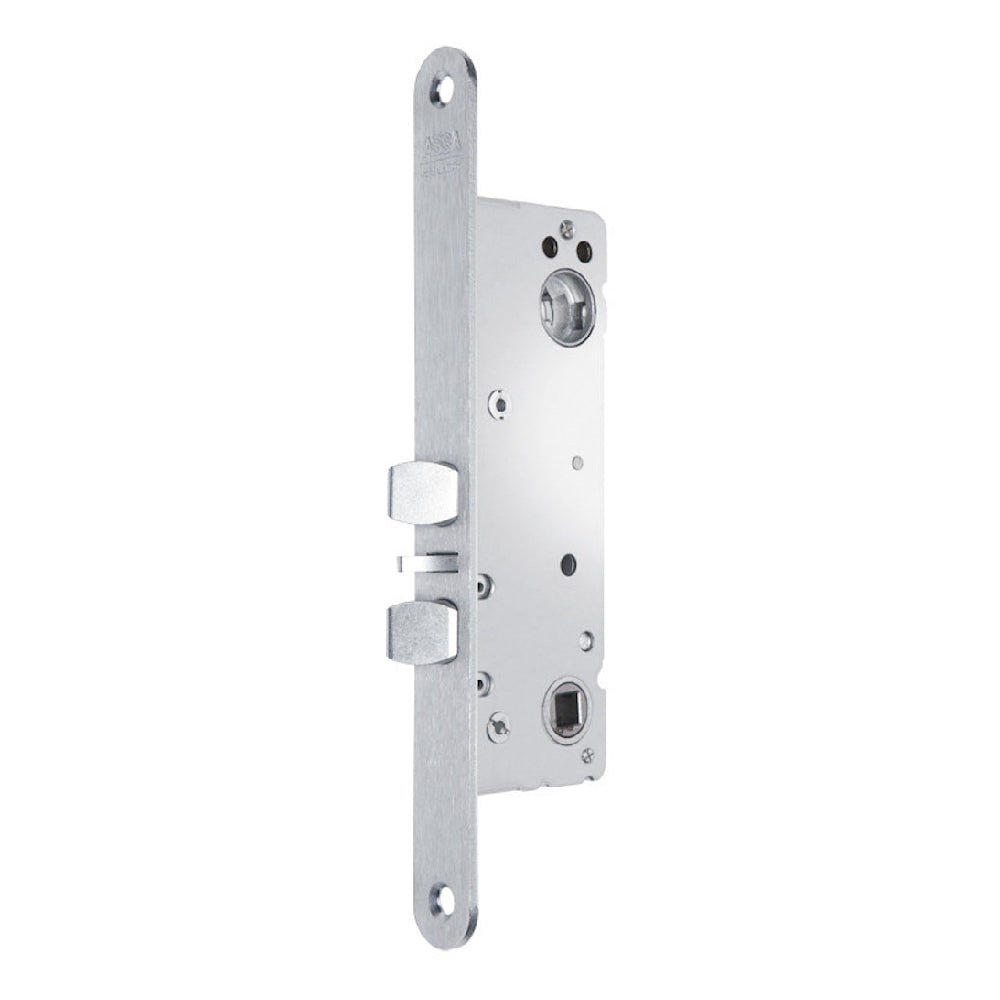 Låshus 222-35 vänster från ASSA ABLOY är ett låshus för ytter-, inner- och entrédörrar samt tekniska utrymmen med 35 mm dorndjup. Med cylinder-, förreglingsfall och tryckesfall.