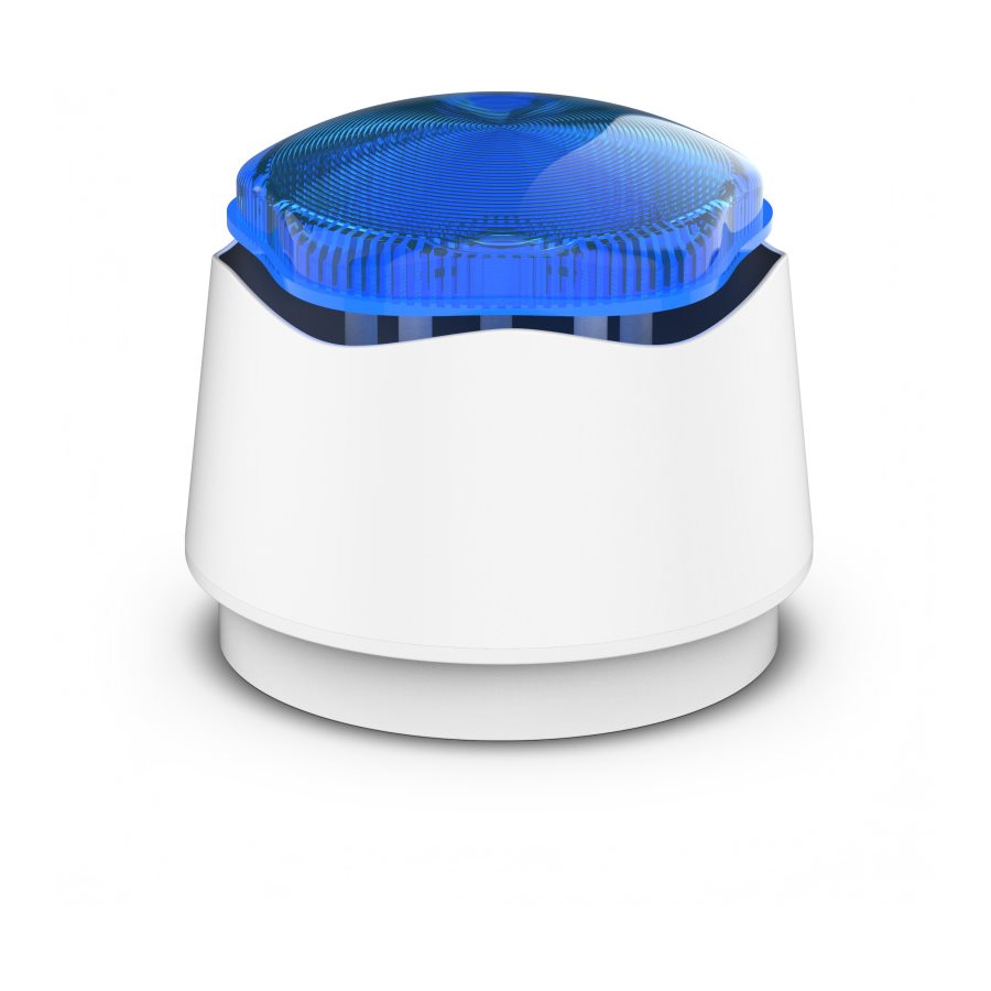 Siren/blixtljus X-45_BL vit blå lins