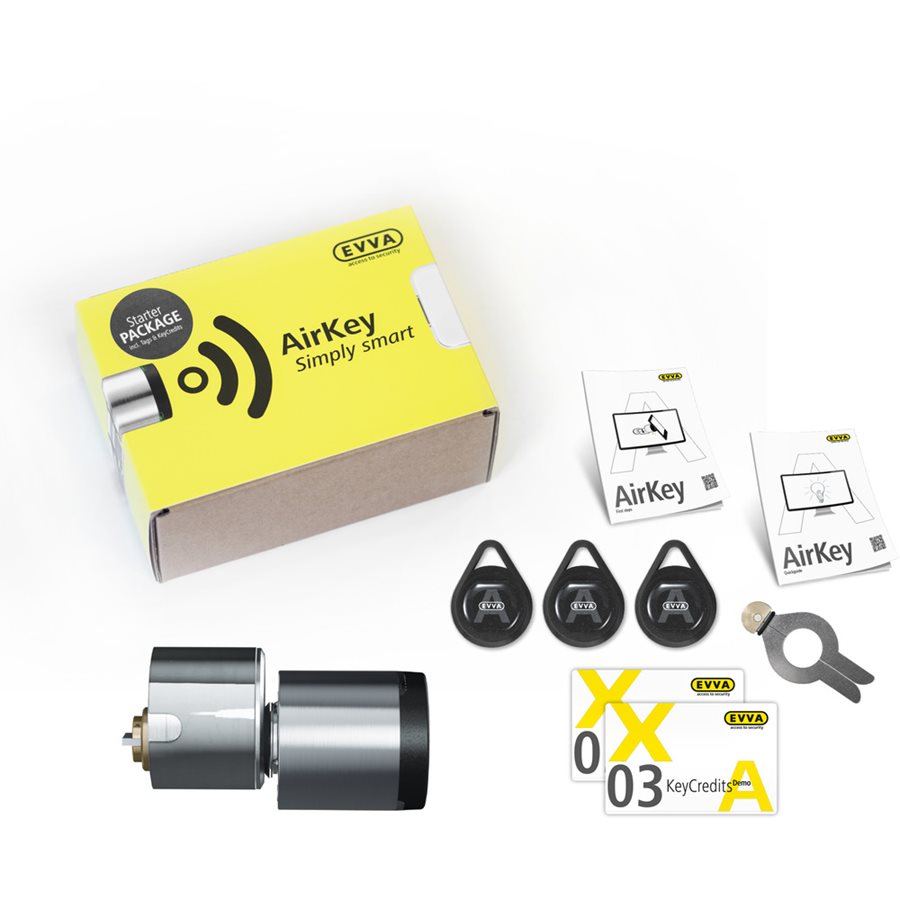 Startpaket Airkey rundcylinder utsida nickel