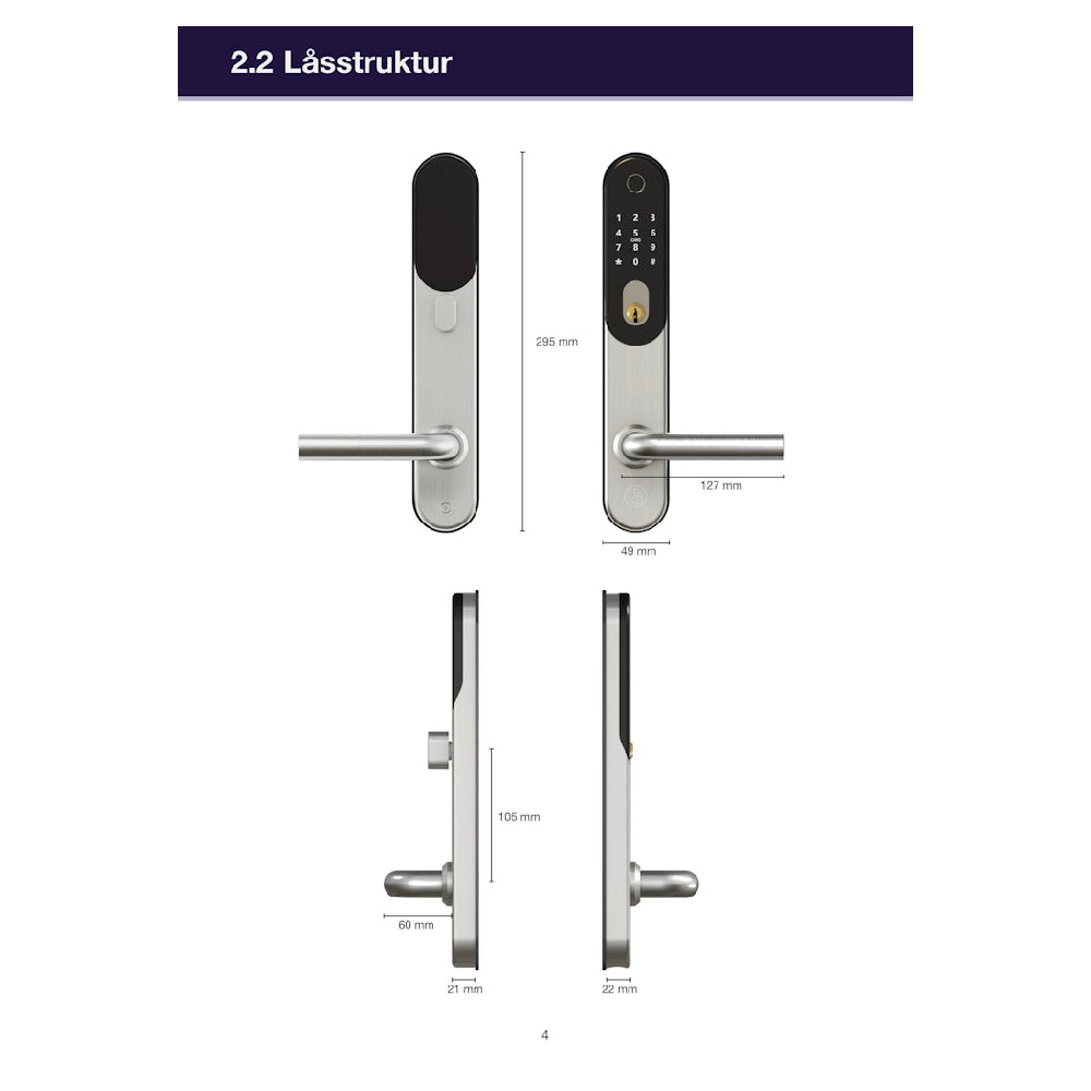 Kodlås BG5000 för ovalcylinder, svart
