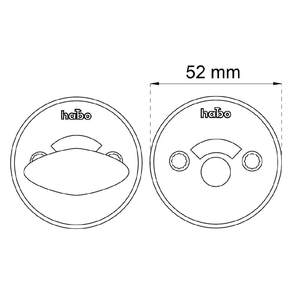 Måttskiss Wc-beslag A265Z krom SB