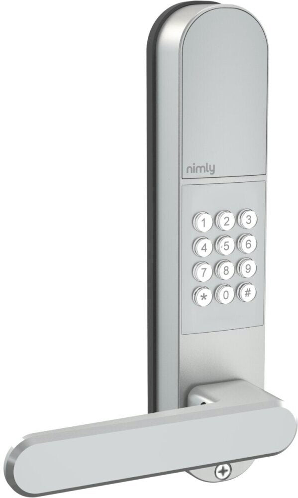 Nimly Code Pro kodlås silver med fingeravtryck