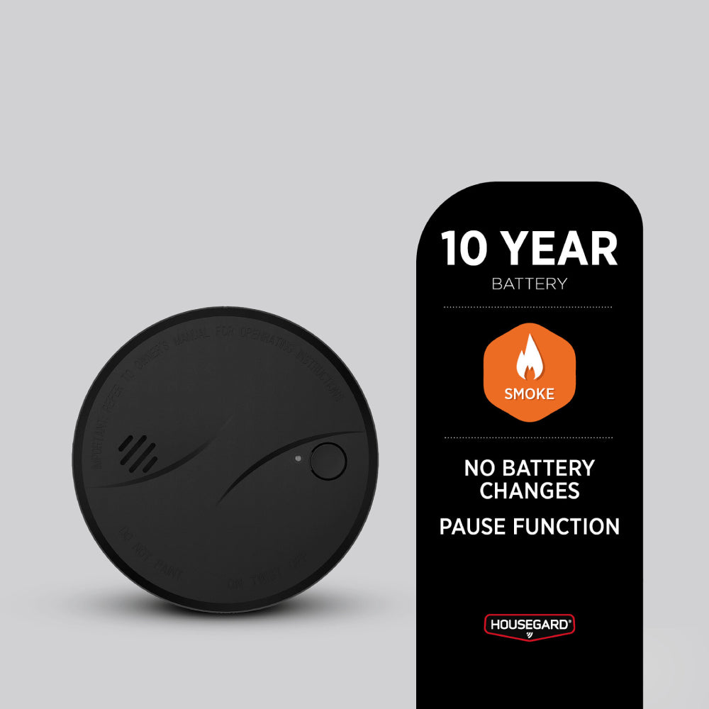Brandvarnare Housegard Black 10år SB