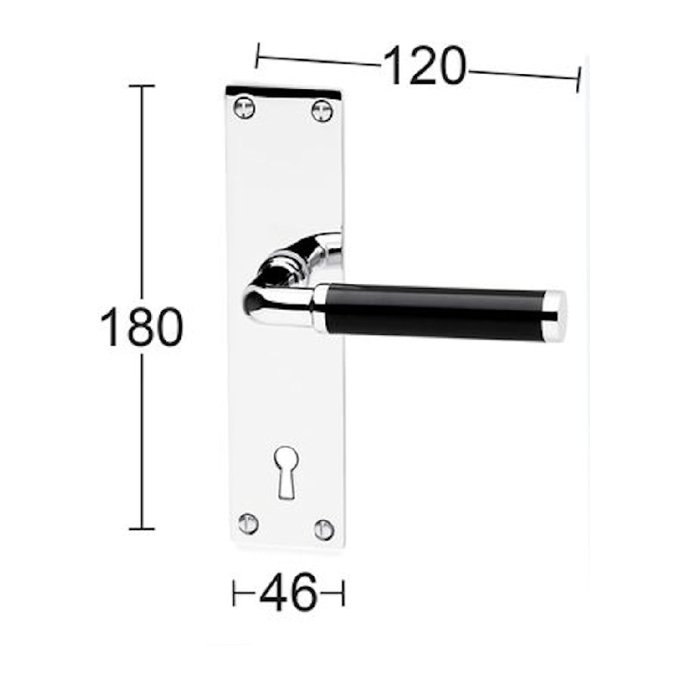 Trycke 383 inkl långskylt svart/krom SB