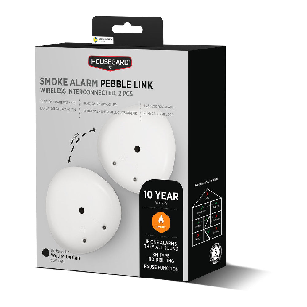 Brandvarnare Pebble SA703 10år SB 2-pack