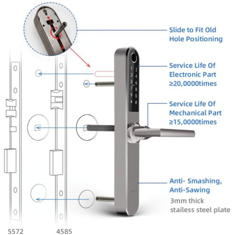 Kodlås Bg2000 Smart Lock Eu Svart