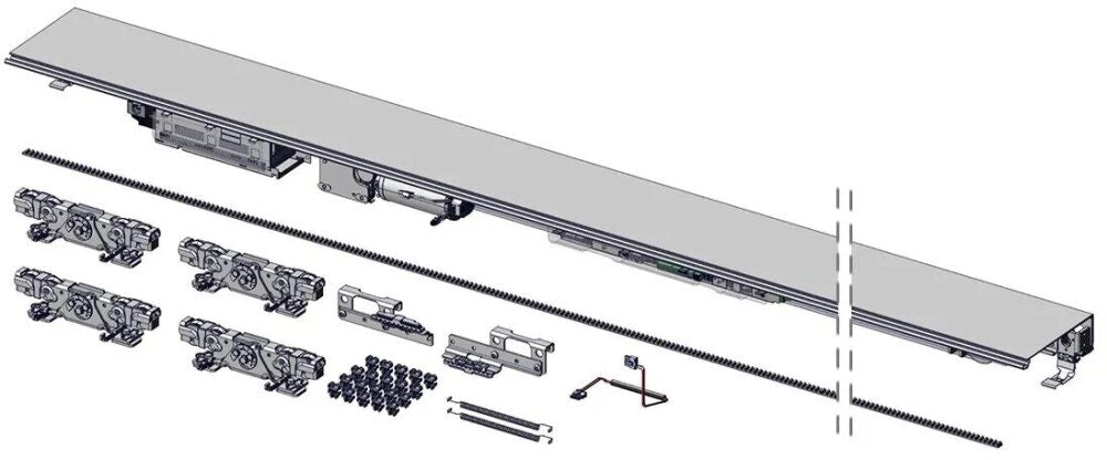 Skjutdörrsautomatik SL510 2200mm komplett