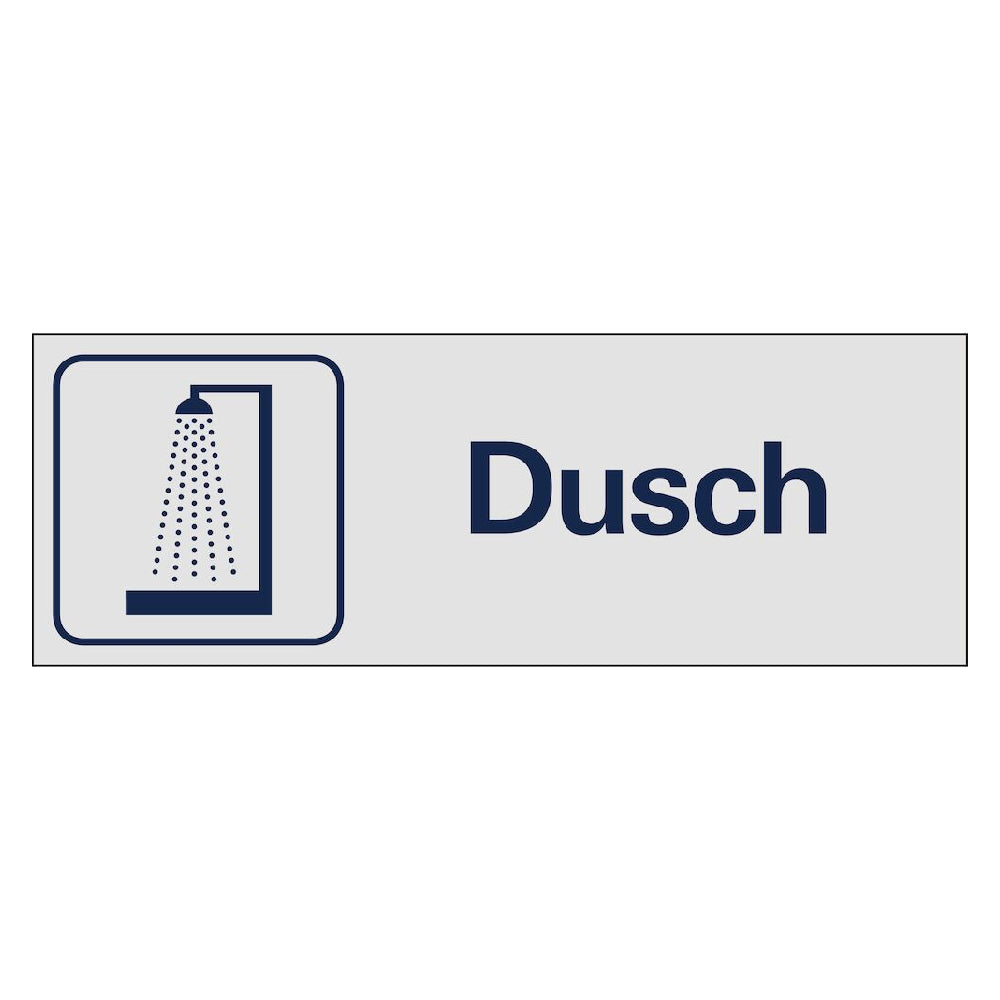 Skylt Dusch 225x80mm
