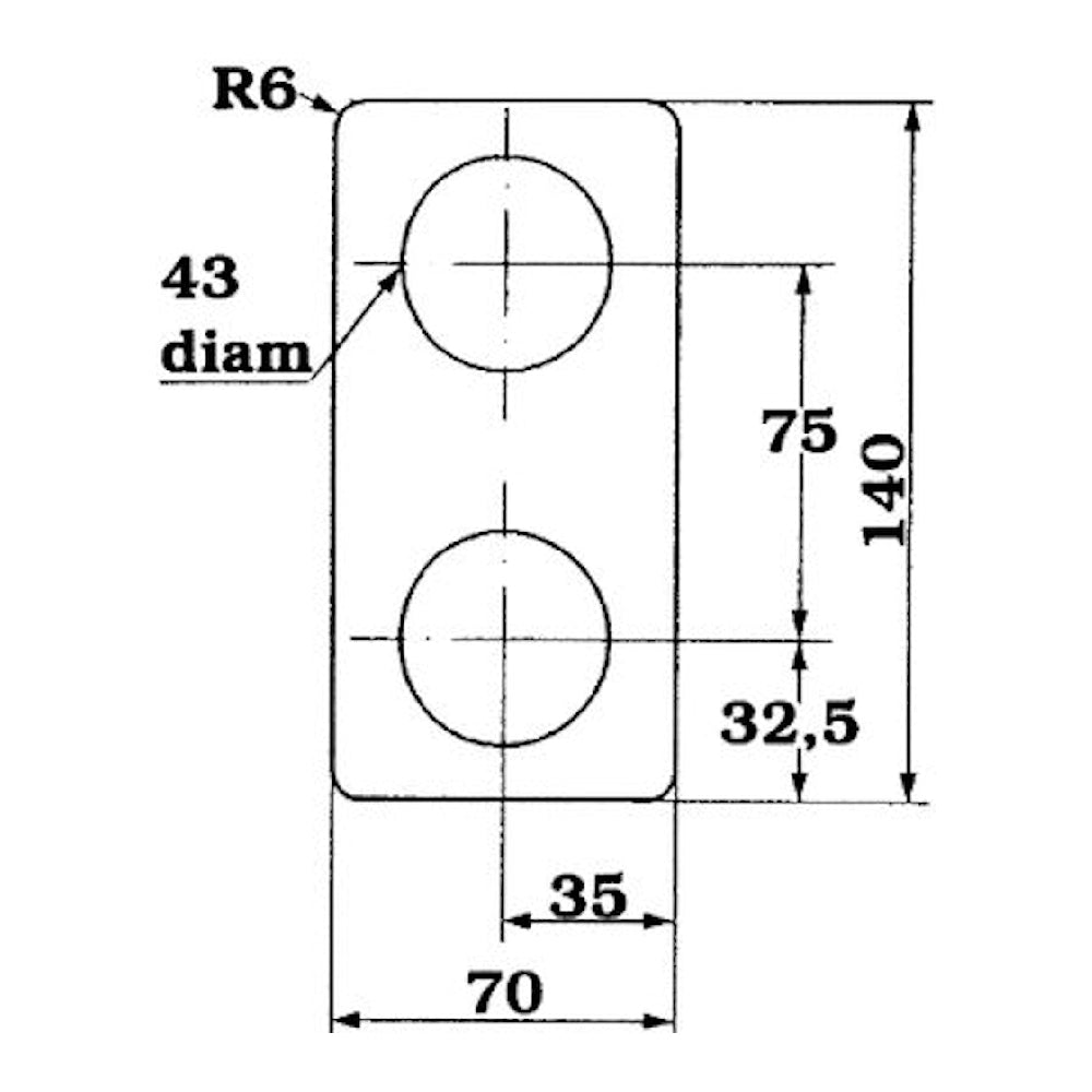 T-skylt 70x140 PO160