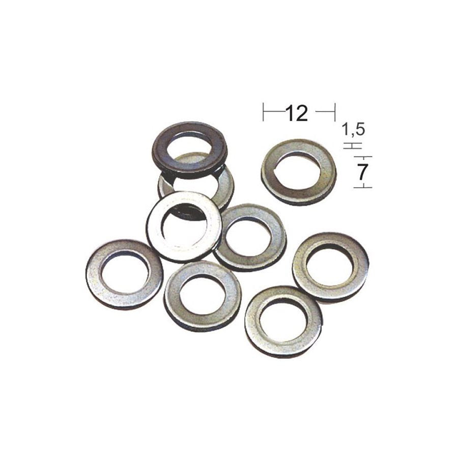 Slitring 250 7x12x1,5mm galv 10st SB