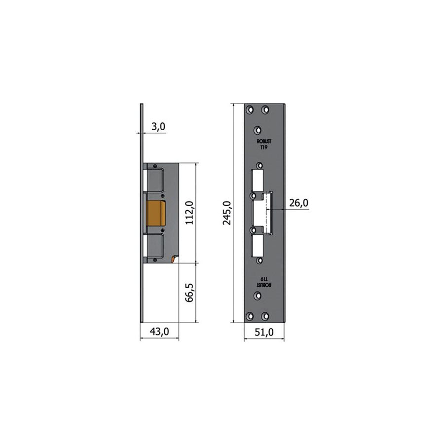Monteringsstolpe T19