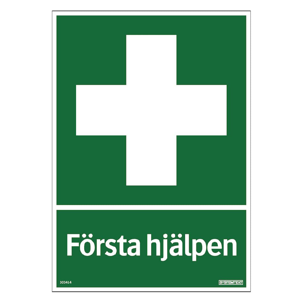 Skylt Första hjälpen