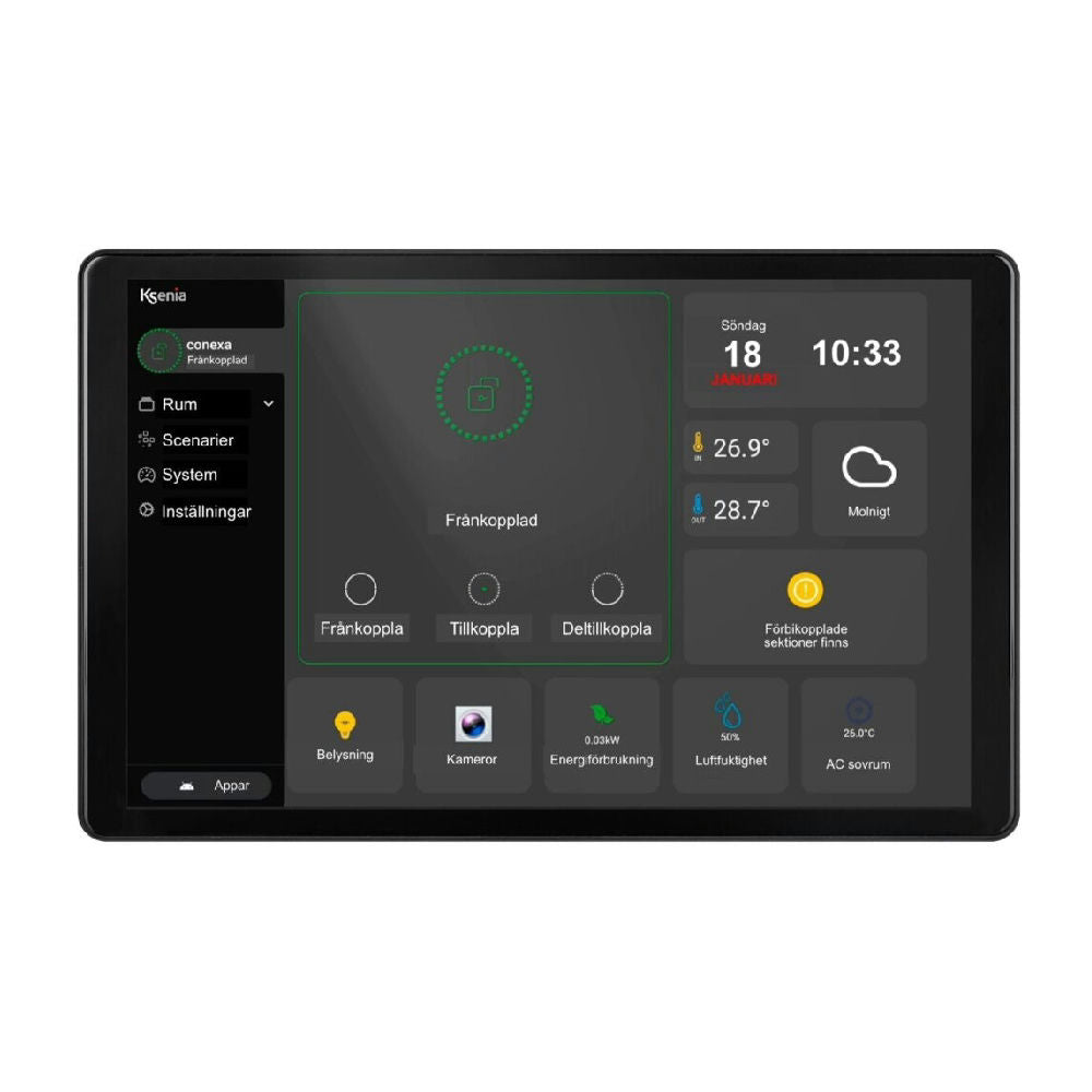Manöverpanel Touch conexa svart