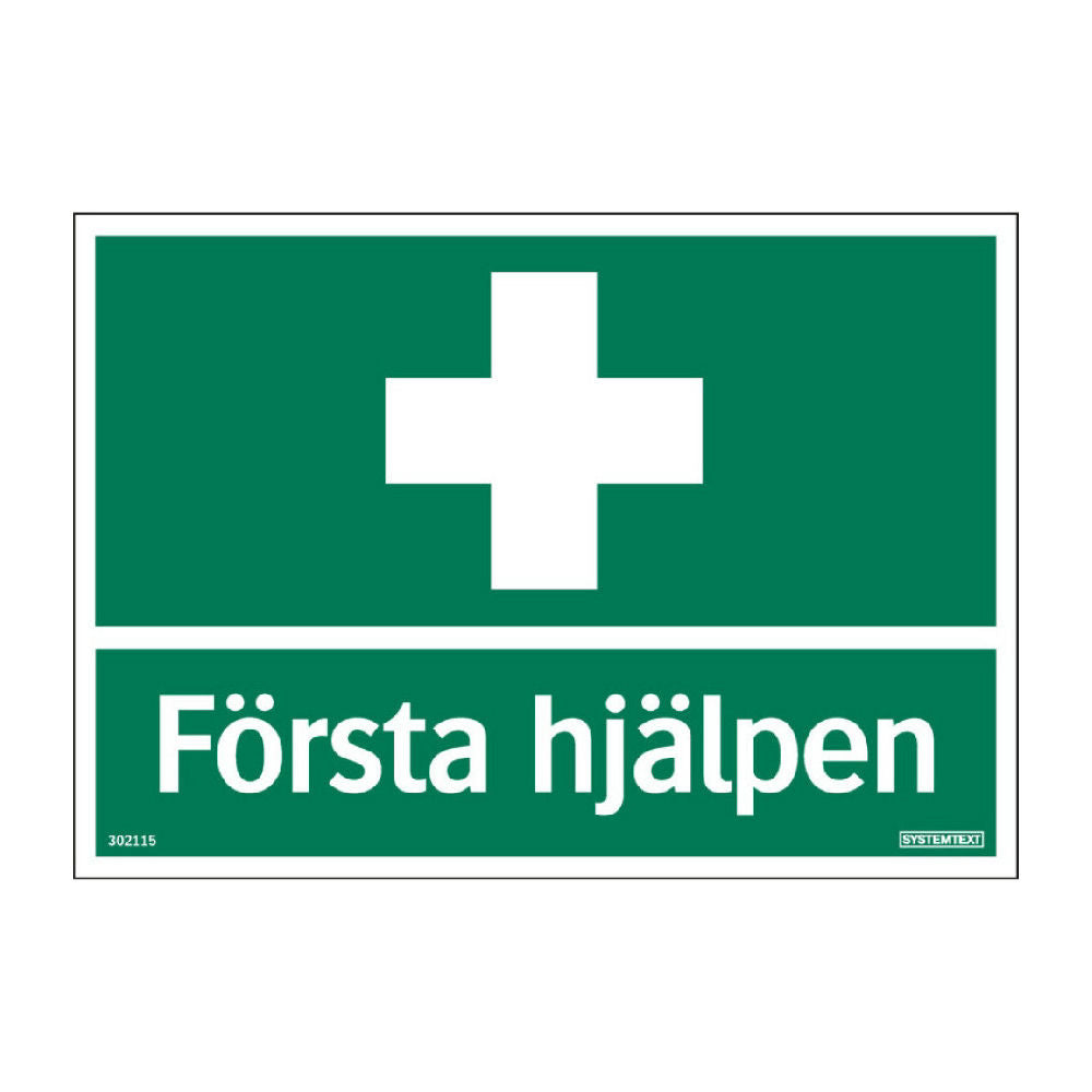 Skylt Första hjälpen 210x148 mm