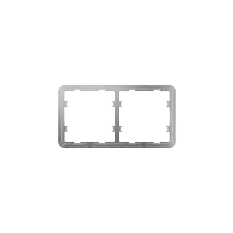 Ram för strömbrytare 2st fack vit