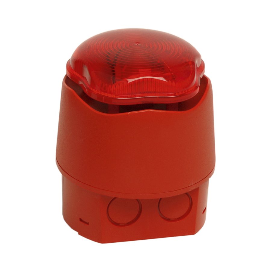 Siren/Blixtljus Sb-Be-El-66 Hög Röd/Röd