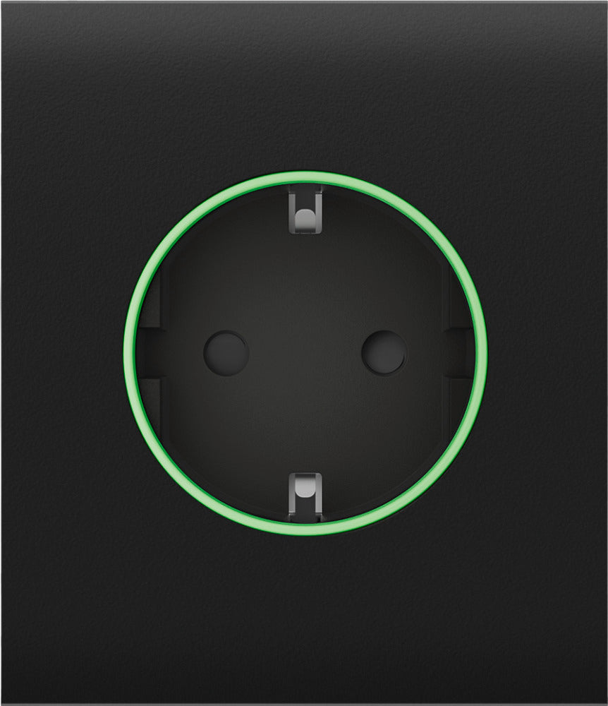 Vägguttag lock mitten svart