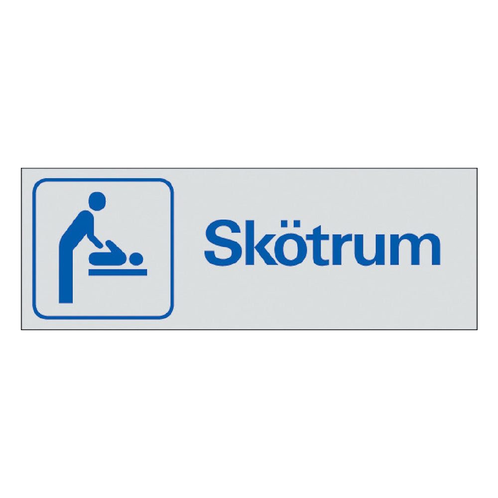 Skylt Skötrum aluminium