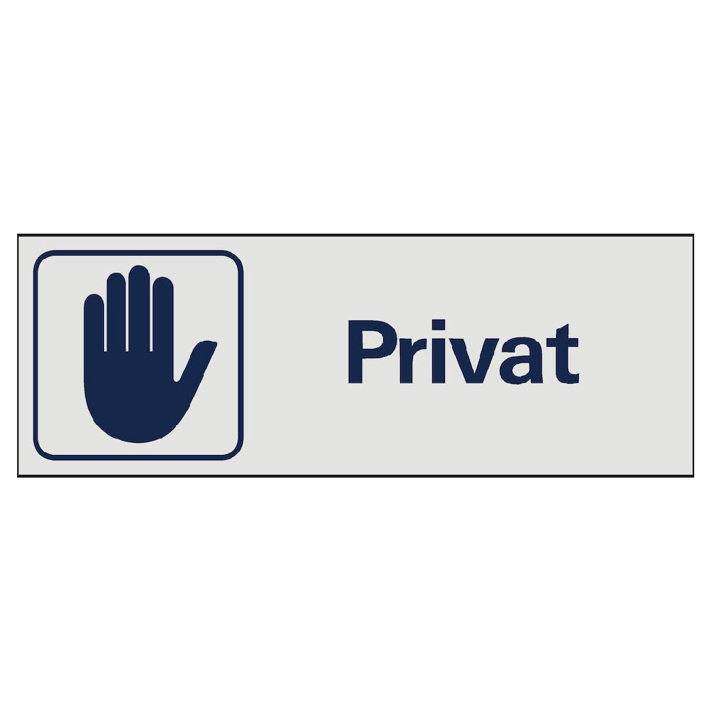 Skylt Privat aluminium