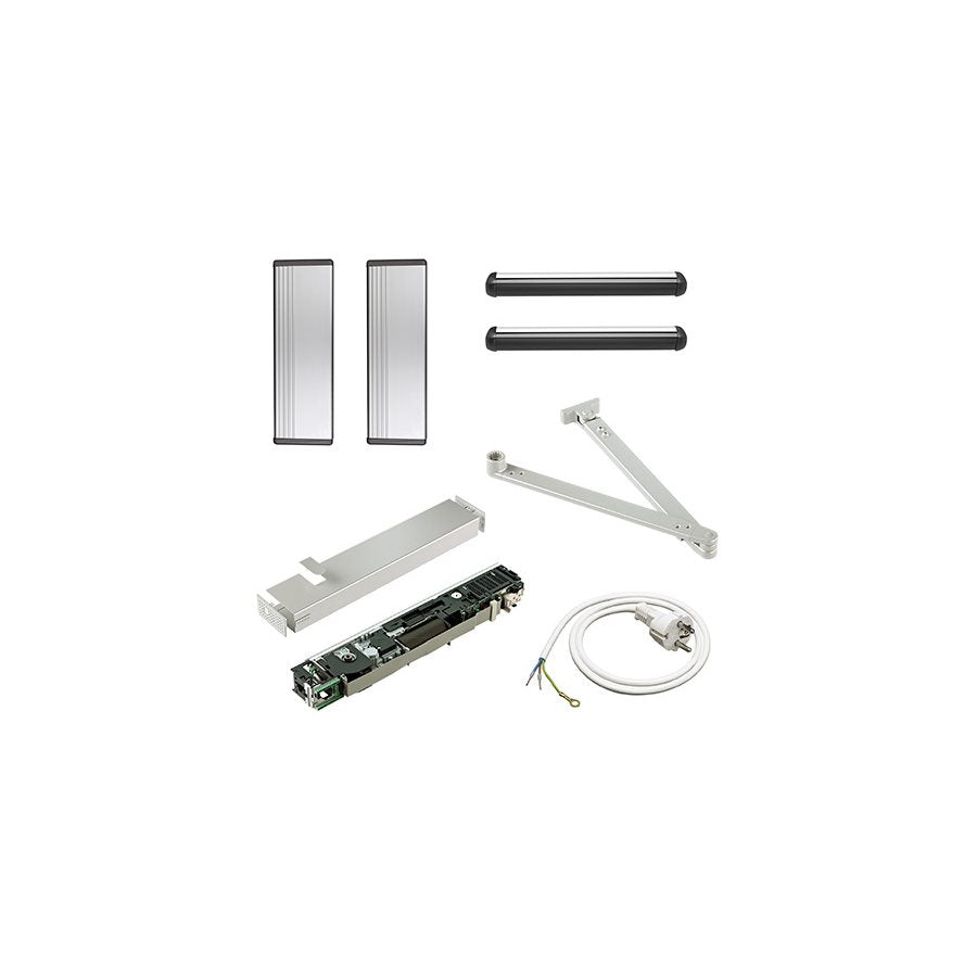 Dörrautomatikpaket ED250LE tryckande Bircher AK aluminium