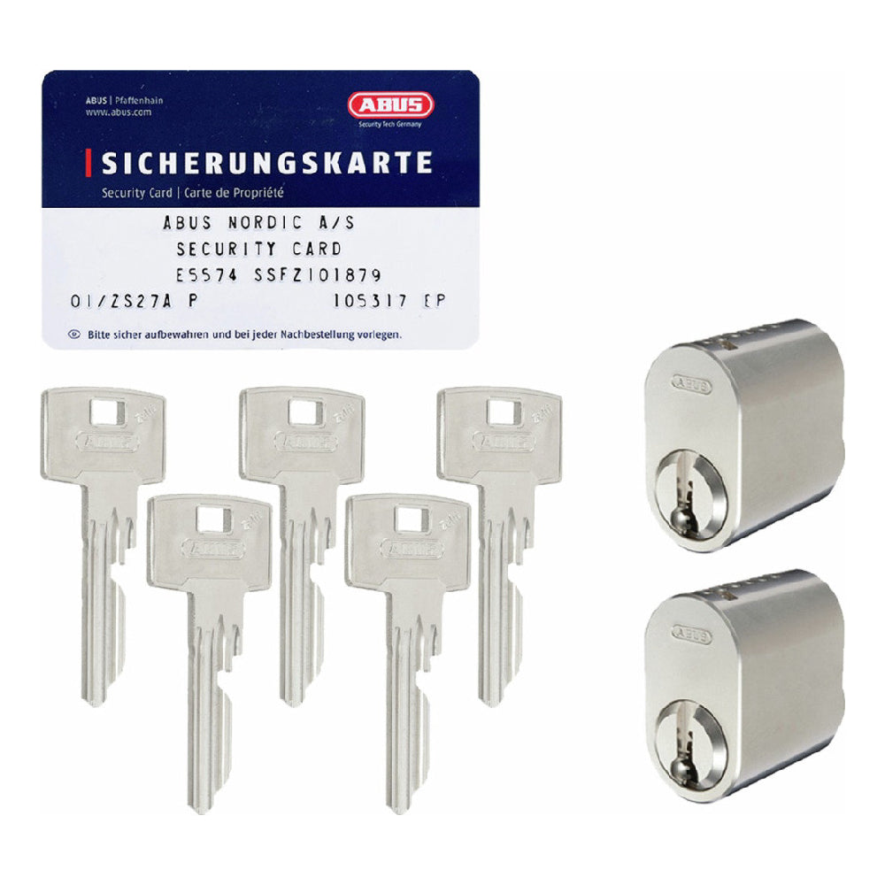 Cylinder oval LL 2-pack 5 nycklar nickel SSF3