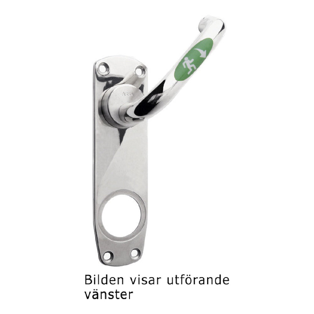 Nödutrymningsbeslag 179C 42-90 höger nickel