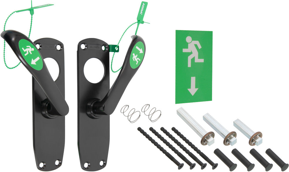 Nödutrymningsbeslag 179B-2 mattsvart Mirus