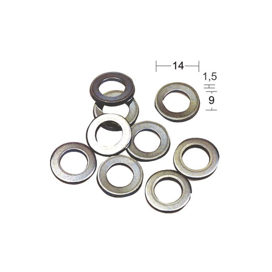 Slitring 250 9x14x1,5mm galv 10st SB