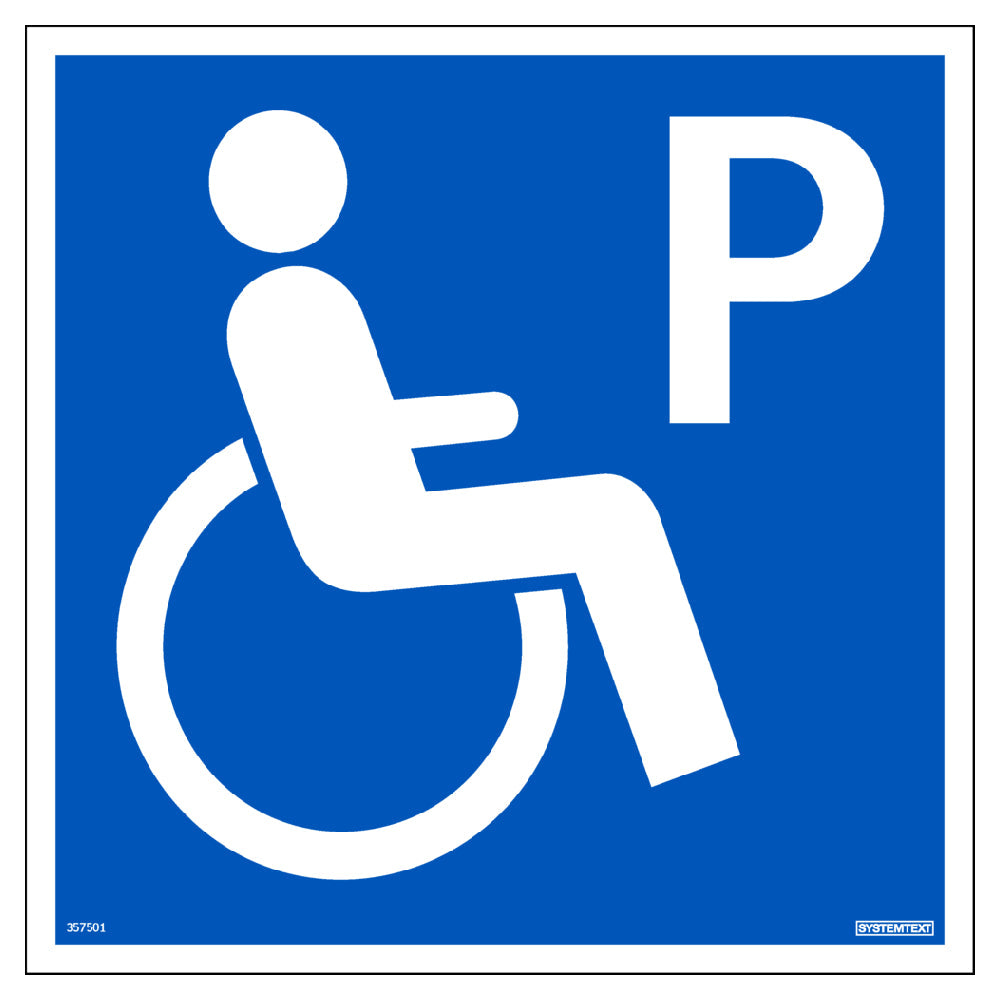 Skylt Handikapparkering 310x310mm