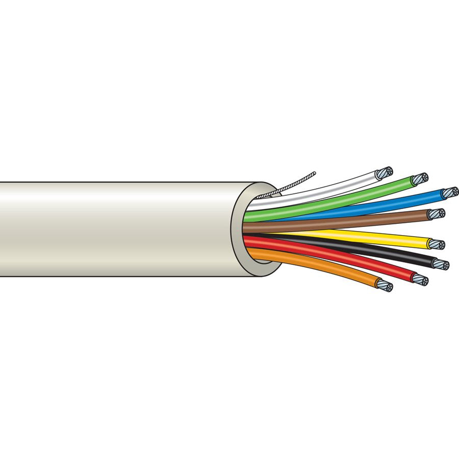 Kabel FKKB 8x0,2mm mjuk vit 100m