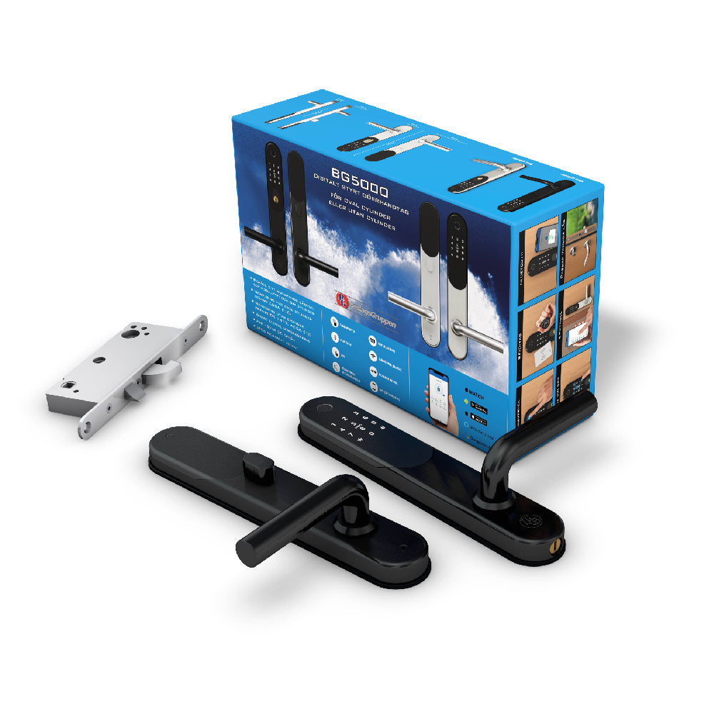 Kodlås BG5000 för ovalcylinder svart Kpl ASSA