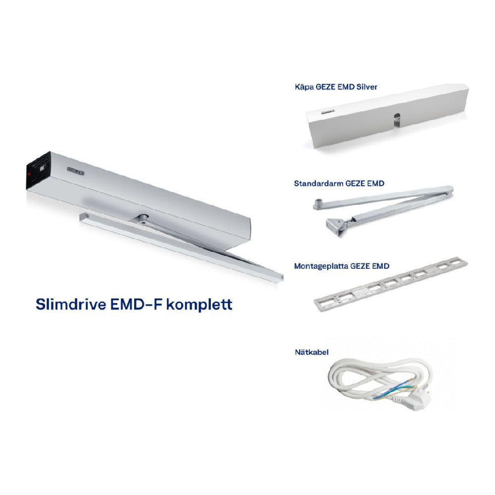 Dörrautomatik EMD-F kpl silver