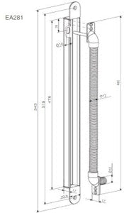 ABLOY EA281 kabelöverföring 543 mm