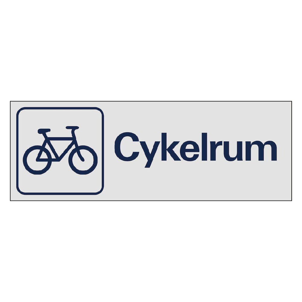 Skylt Cykelrum aluminium