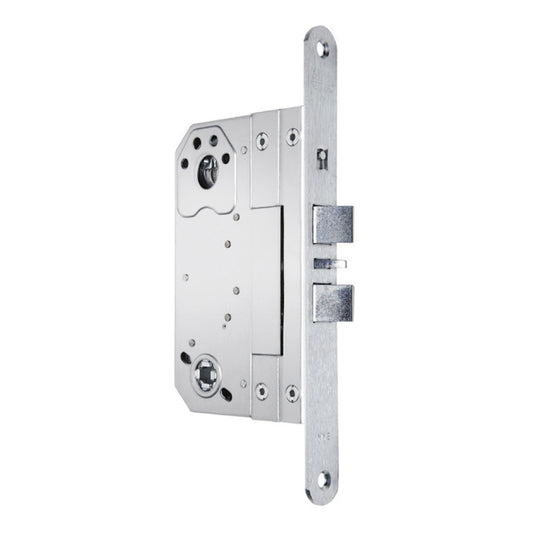 Låshus 560-70 symmetrisk höger från ASSA ABLOY är ett högklassigt låshus för högerhängda ytter- och innerdörrar, entrédörrar och tekniska utrymmen med 70 mm dorndjup. Med cylinder-, förreglingsfall och tryckesfall.