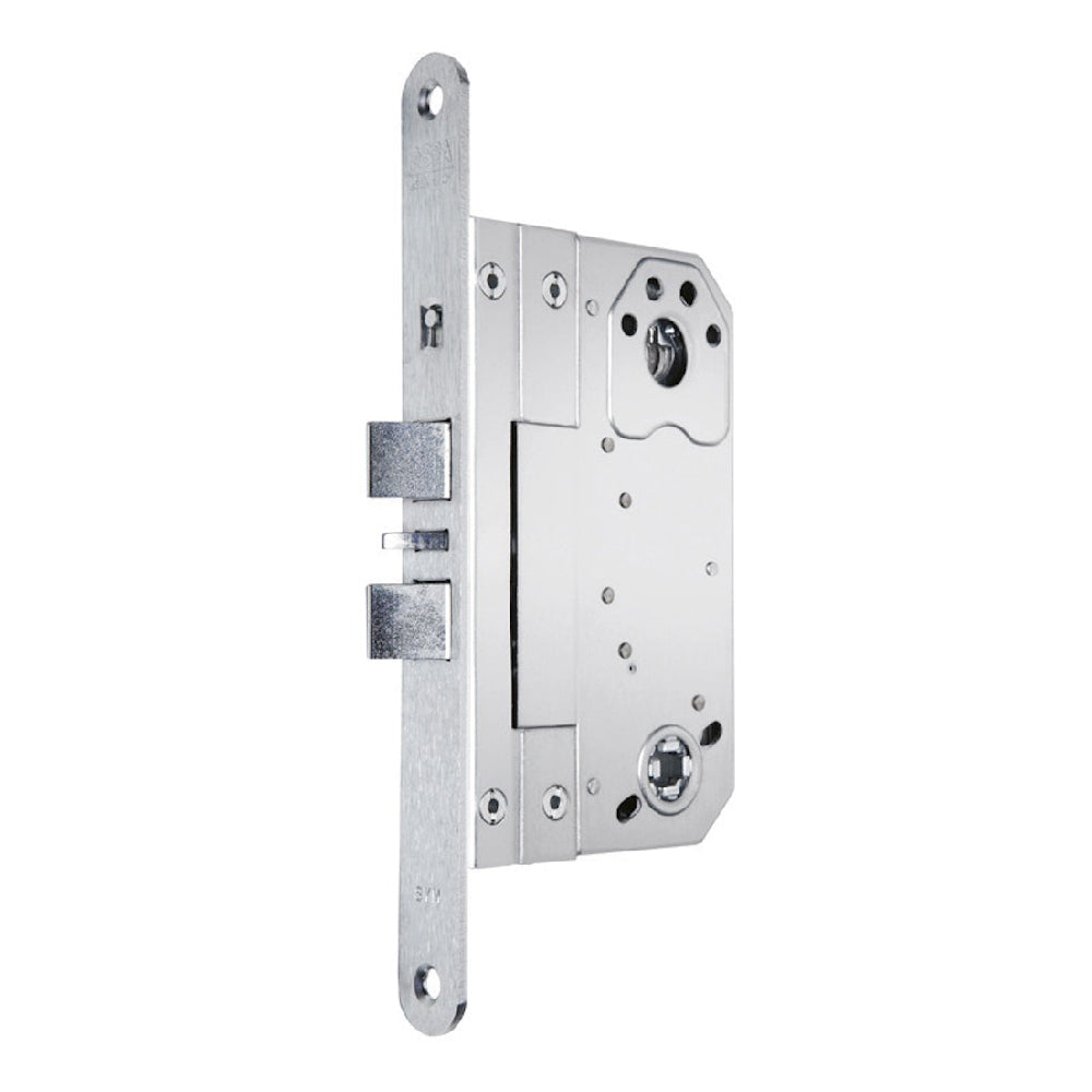Låshus 560-70 symmetrisk vänster från ASSA ABLOY är ett högklassigt låshus för vänsterhängda ytter- och innerdörrar, entrédörrar och tekniska utrymmen med 70 mm dorndjup. Med cylinder-, förreglingsfall och tryckesfall.