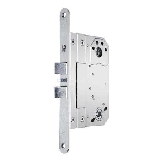 Låshus 560-70 symmetrisk vänster från ASSA ABLOY är ett högklassigt låshus för vänsterhängda ytter- och innerdörrar, entrédörrar och tekniska utrymmen med 70 mm dorndjup. Med cylinder-, förreglingsfall och tryckesfall.
