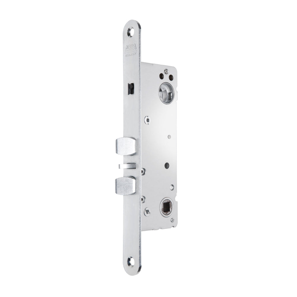 Låshus 220-35 vänster från ASSA ABLOY är ett låshus för ytter- och innerdörrar, entrédörrar och tekniska utrymmen med 35 mm dorndjup. Med cylinder-, förreglingsfall och tryckesfall för pålitlig låsning.