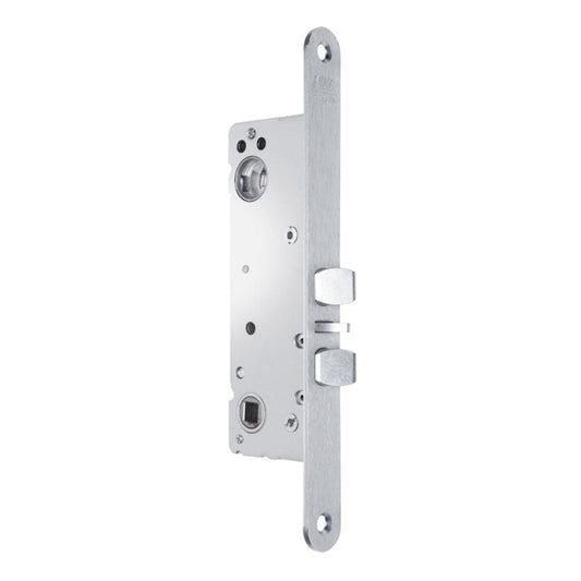 Låshus 222-35 höger från ASSA ABLOY är ett låshus för ytter-, inner- och entrédörrar samt tekniska utrymmen med 35 mm dorndjup. Med cylinder-, förreglingsfall och tryckesfall.