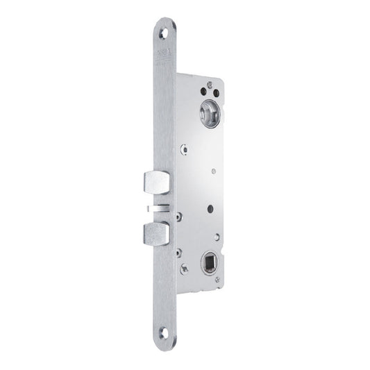 Låshus 222-35 vänster från ASSA ABLOY är ett låshus för ytter-, inner- och entrédörrar samt tekniska utrymmen med 35 mm dorndjup. Med cylinder-, förreglingsfall och tryckesfall.