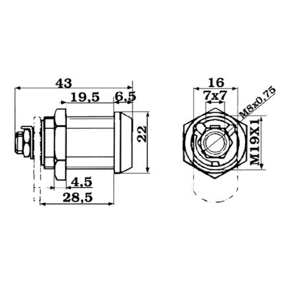 Industrilås CL103C kpl