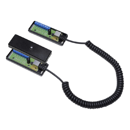 Kabelöverföring DL 6A RJ12 spiralkabel i PUR 250cm svart