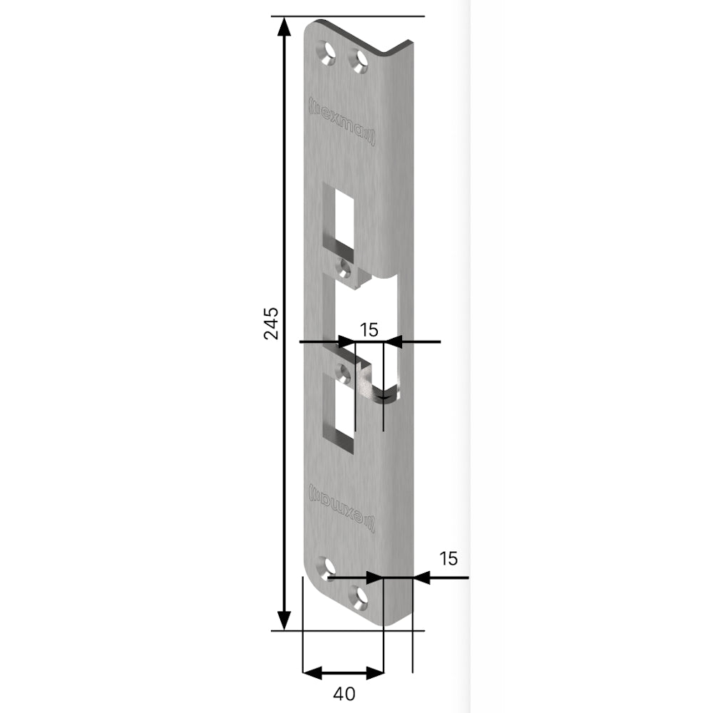 Monteringsstolpe  912-15 vinklad rundad