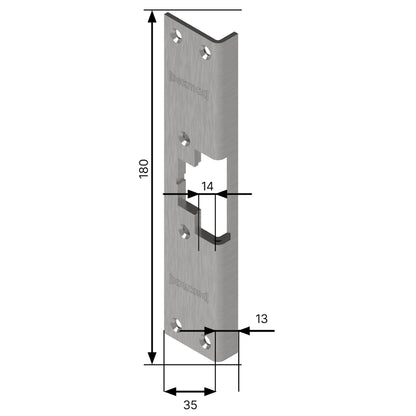 Monteringsstolpe  541-14 vinklad