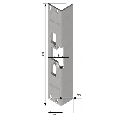 Monteringsstolpe 542-5 vinklad