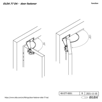 Dörrhållare 77 DA svart