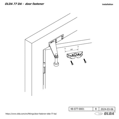 Dörrhållare 77 DA svart
