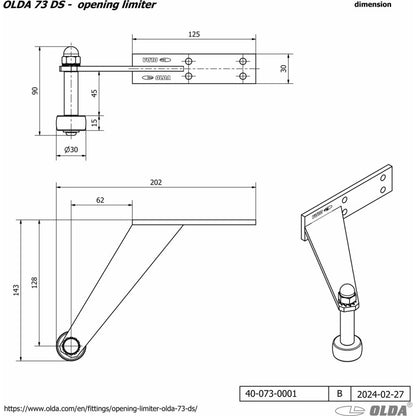 Dörrstopp 73 DS svart