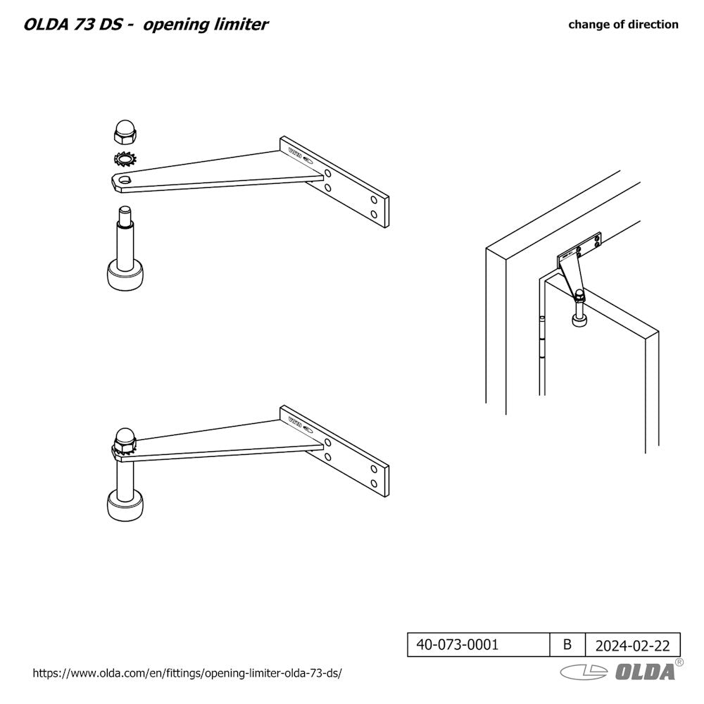 Dörrstopp 73 DS svart