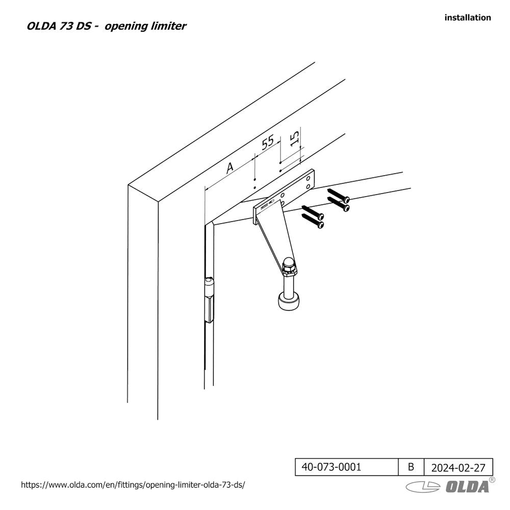 Dörrstopp 73 DS svart